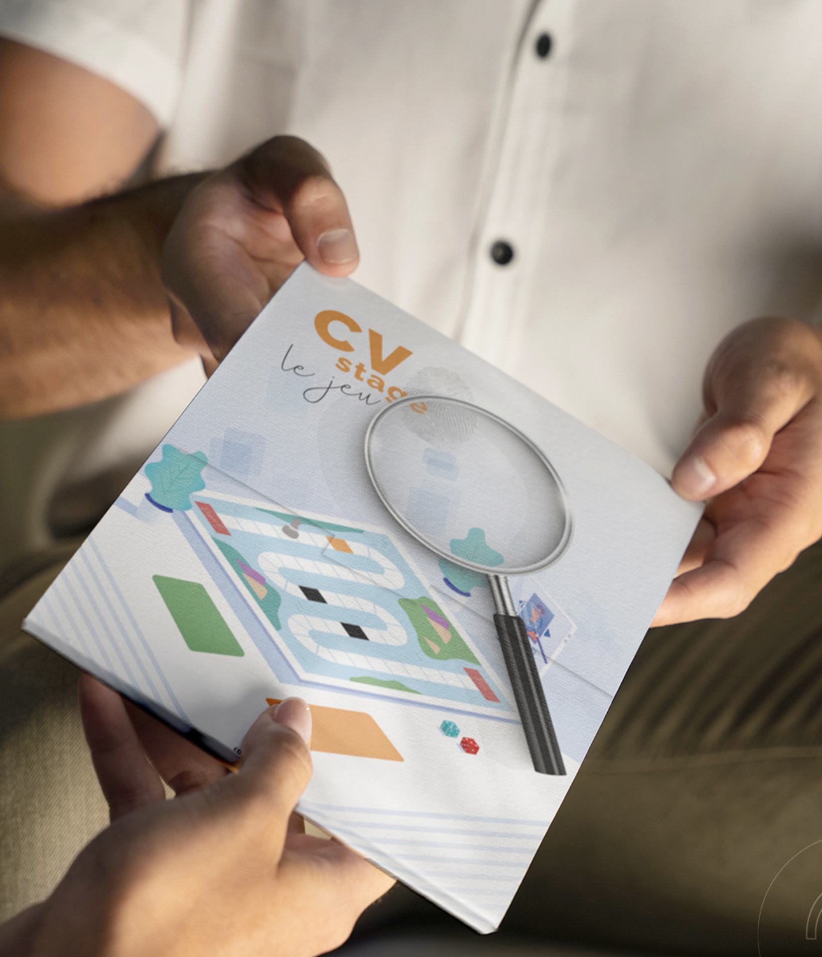 packaging d'un CV en forme de jeu de société